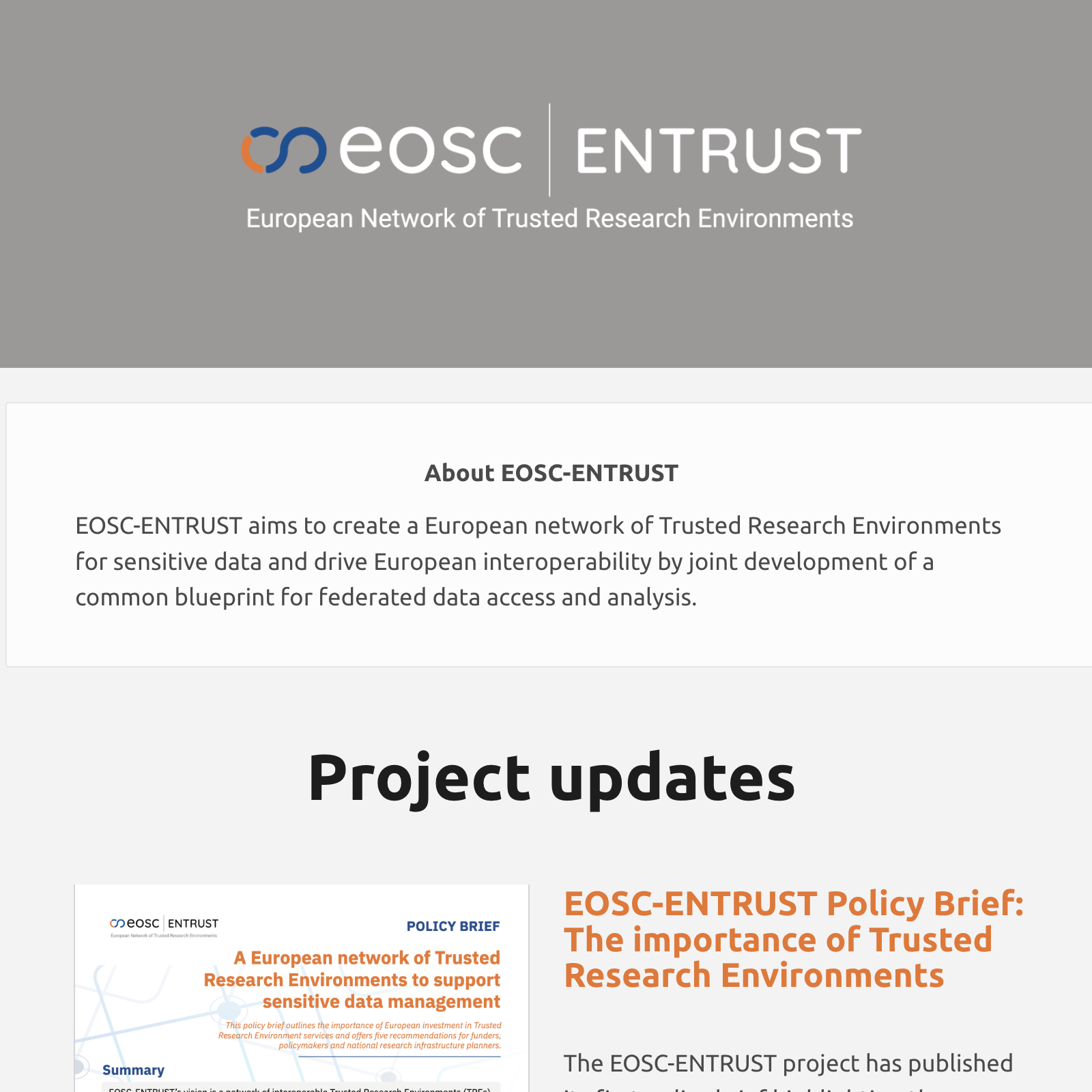 Project updates