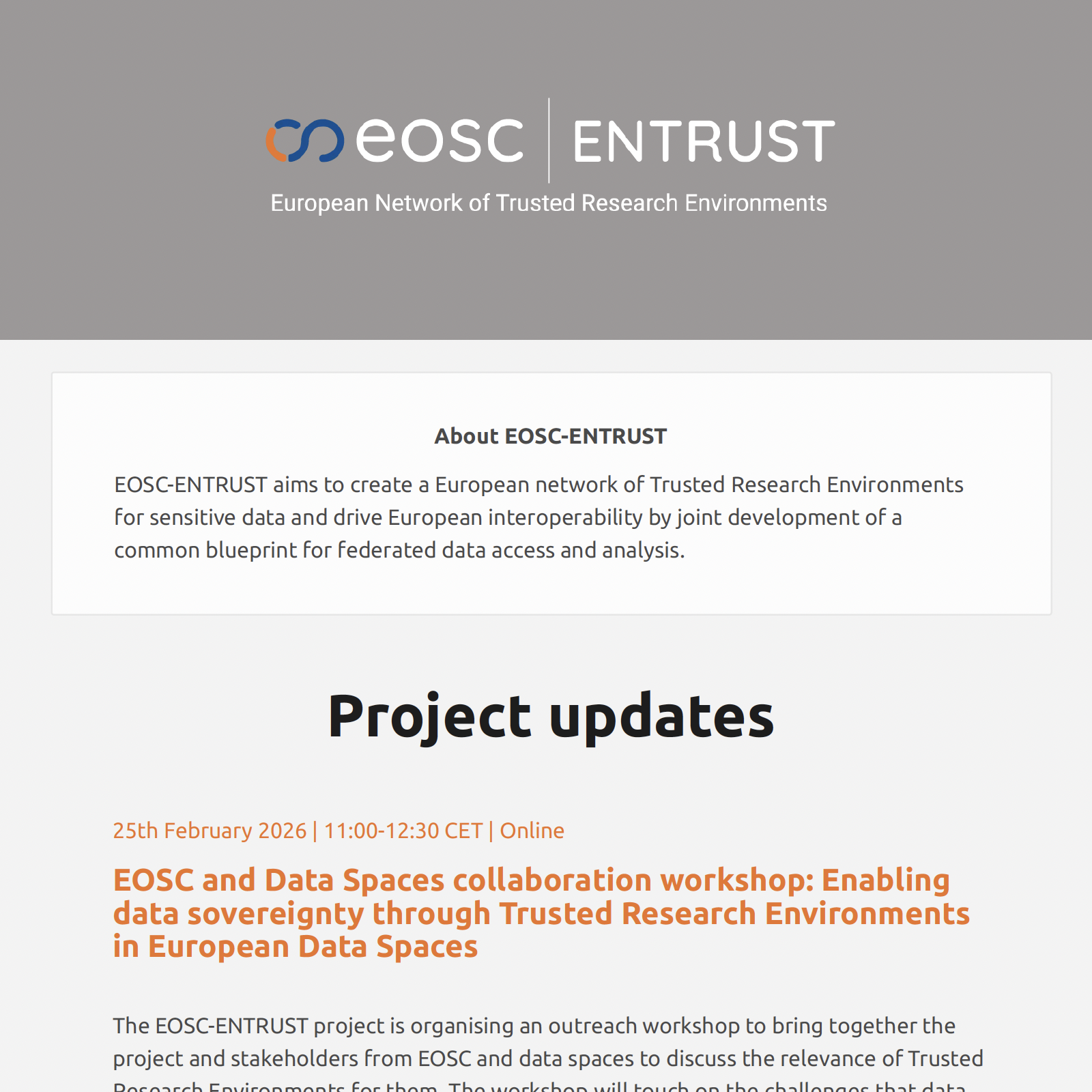 Project updates
